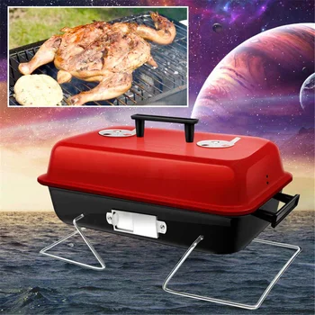 

New Portable BBQ Grill Oven Aluminium Alloy Charcoal Grill Party Accessories Household Barbecue Tools Outdoor Camping Picnic Bur