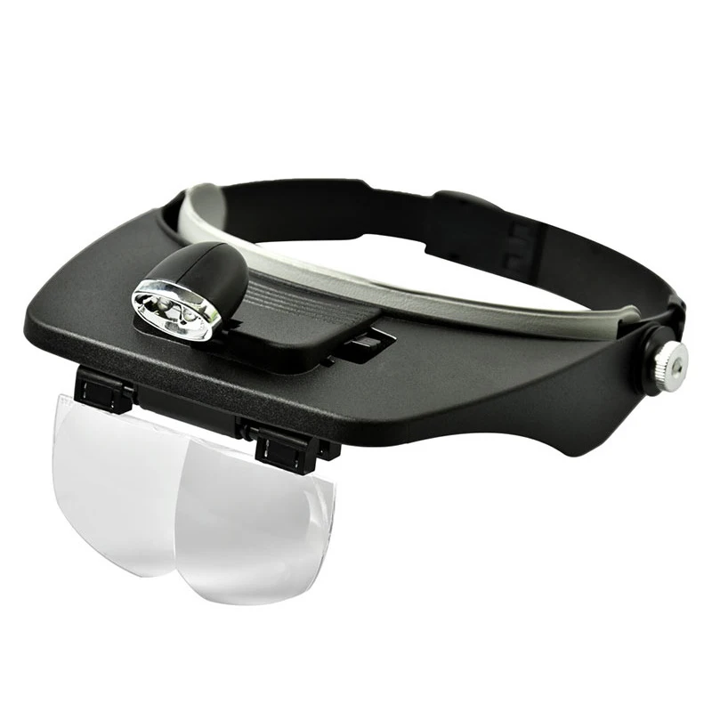Головная повязка светодиодный светильник 1.2X, 1.8X, 2.5X, 3.5X головка увеличительное стекло для сада инструменты для пчеловодства Ювелирная Лупа со светом