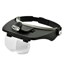 Головная повязка светодиодный светильник 1.2X, 1.8X, 2.5X, 3.5X головка увеличительное стекло для сада инструменты для пчеловодства Ювелирная Лупа со светом