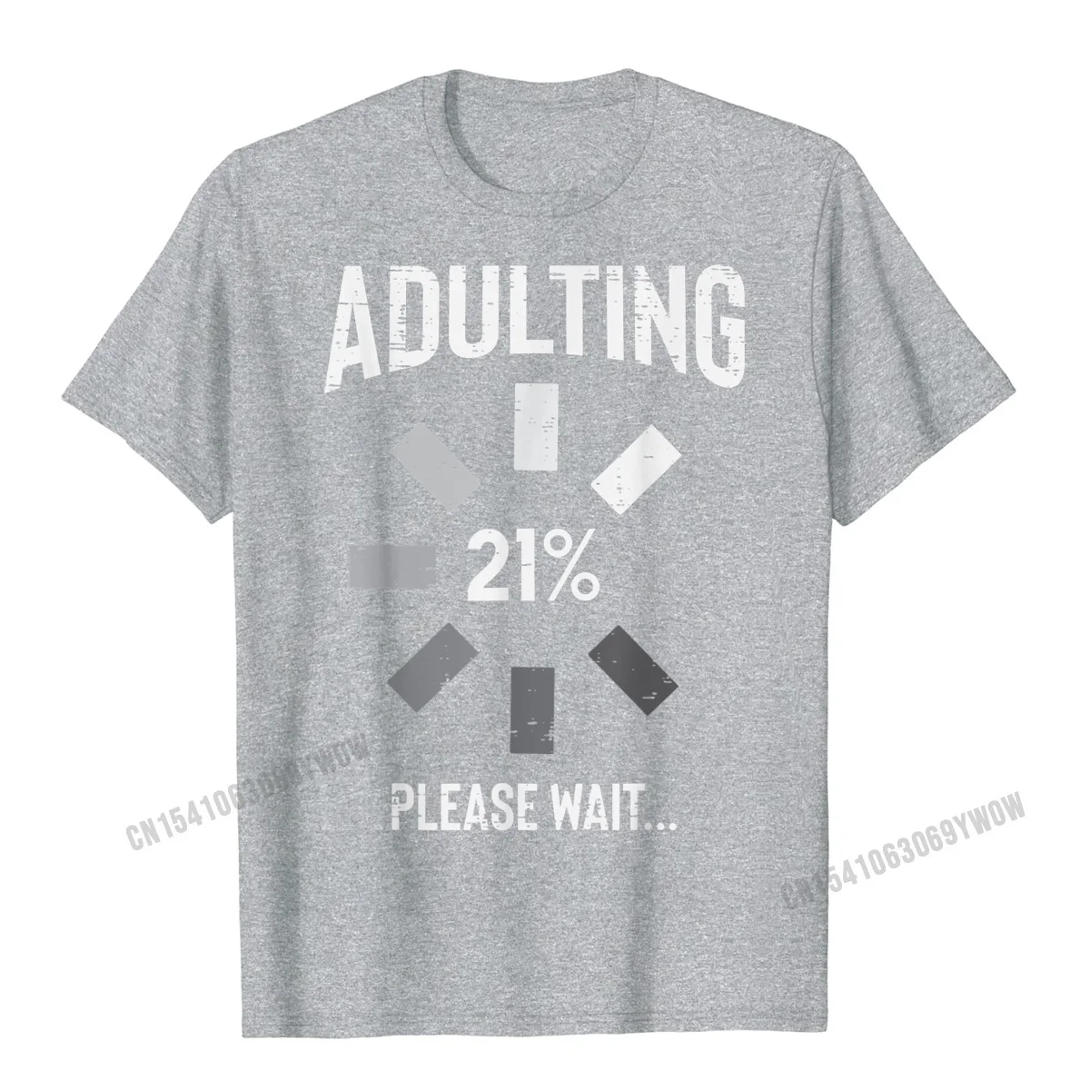 Fitness Tight Crew Neck T-Shirt Summer Fall Tops T Shirt Short Sleeve Hip Hop Pure Cotton Design Tops Shirt Design Men Adulting 21 Percent Please Wait Funny 21st Birthday Gift T-Shirt__947 grey