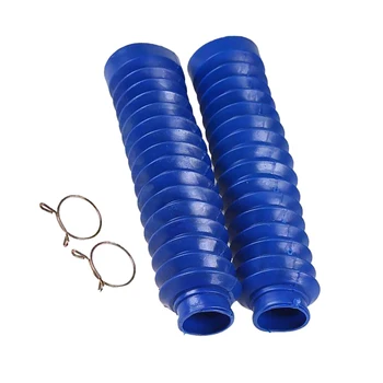 

1 Pair 20.5cm Front Fork Cover Protect Shock Absorber Dust Cover Blue