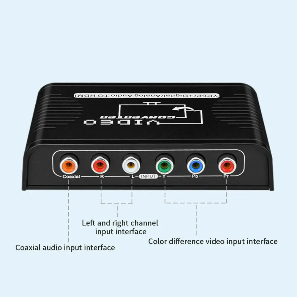 3 разъема 1080P Разрешение видео в HDMI конвертер Ypbpr компонент стабильный аудио