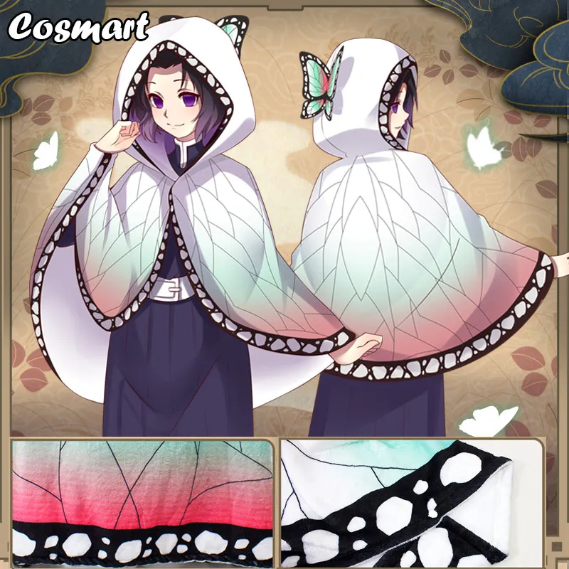 Аниме Демон Истребительница Kimetsu без Yaiba кохау Shinobu Косплэй костюм плащ с