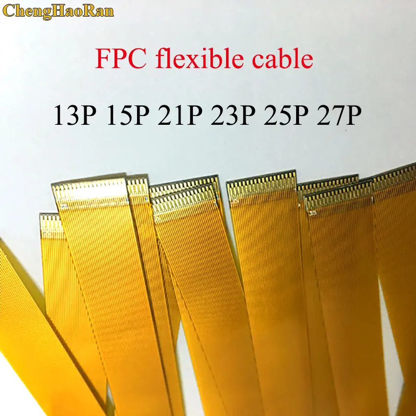 

ChengHaoRan Forward Direction 13P 15P 21/23/25/27 Pin FFC FPC Flexible Flat Cable Pitch 0.3mm Same Direction length 60mm-250mm