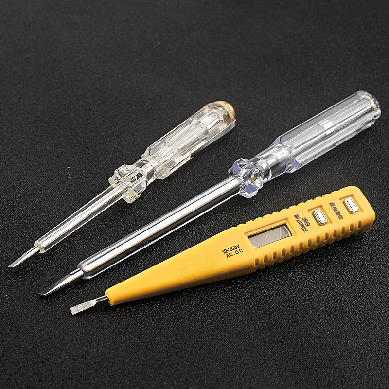 Digital AC/DC Voltage Detectors Car Circuit Tester Voltage Test Screwdriver Probe with Indicator Light Electrician Tools
