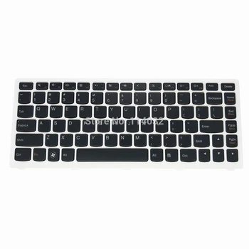 

US English black keyboard for lenovo S400 S310 M30-70 S40-70 M40-70 M40-35 L1000 with white frame keyboards new MP-11K93US-6866