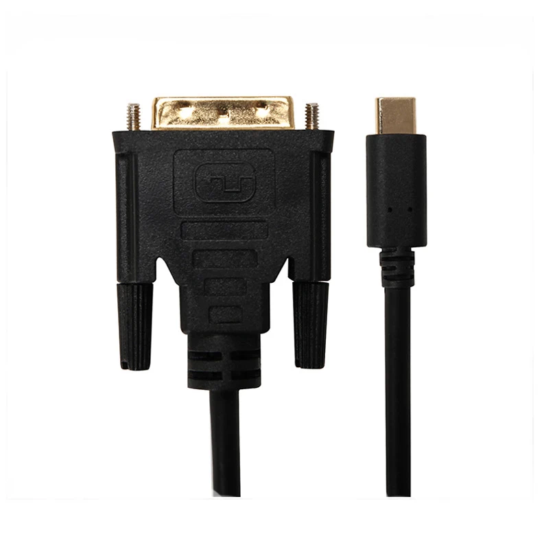 1.8M USB C To dvi cable type c to dvi adapter Thunderbolt Compatible MacBook Pro galaxy S8 Note8 huawei mate 10 usb c cable