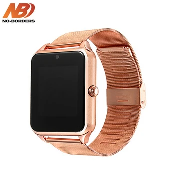 

NO-BORDERS Smart Watch Z60 Plus Metal Strap Bluetooth Wrist Smartwatch Support Sim TF Card Android Apple Watch PK S8 IWO 8 GT08