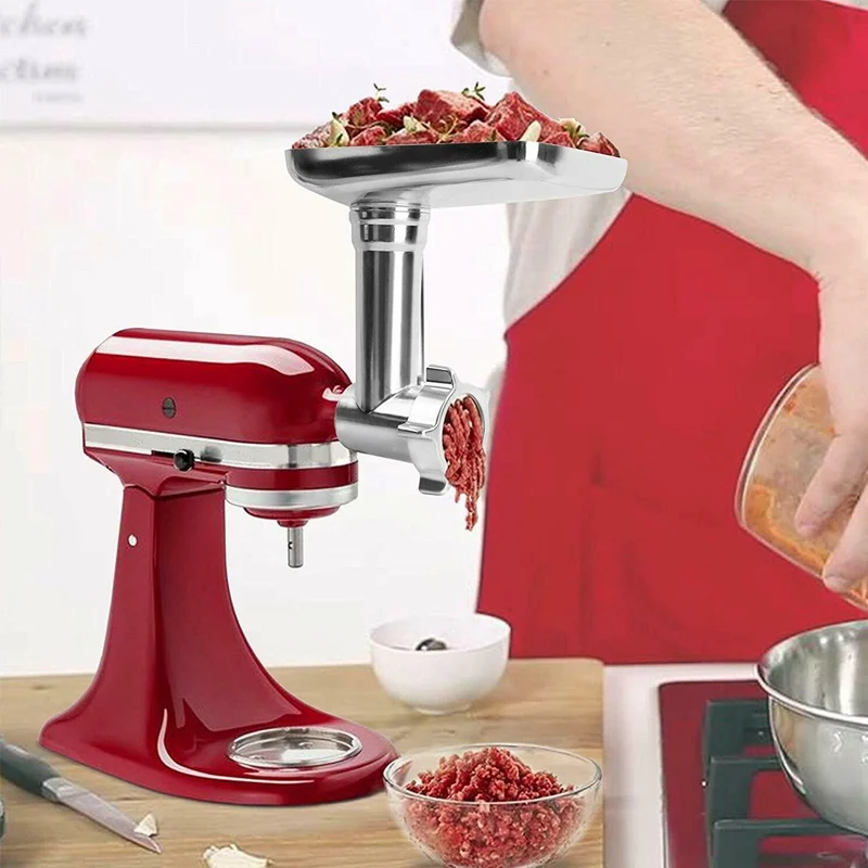  Steel Kitchen Meat Grinders Sausage Stuffer Attachment For Kitchen Aid Stand Mixer Kitchen Applianc - 4000474796231