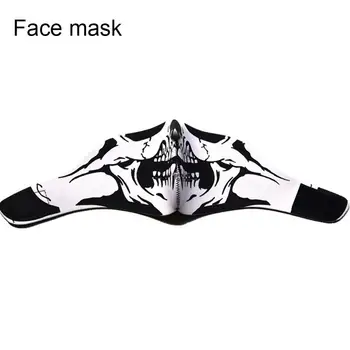 

Fabric Reusable Face Mask Skull Half-Face Mask Dust-Proof Washable Cloth Cycling Outdoor Activities Mask