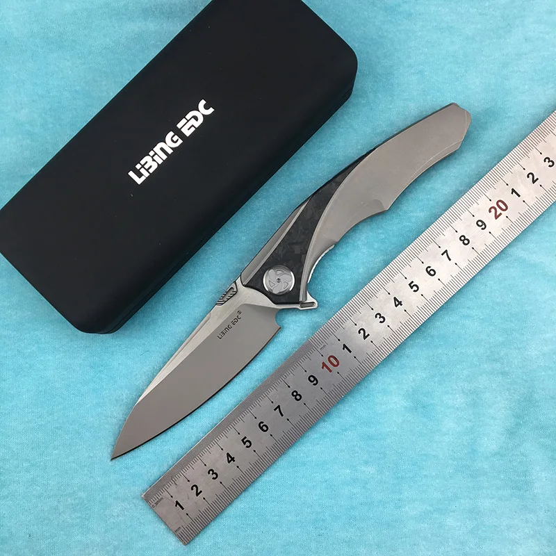 

LiBing Origina Raptor Flipper folding knife S90V blade titanium handle outdoor camping fruit knife EDC tool