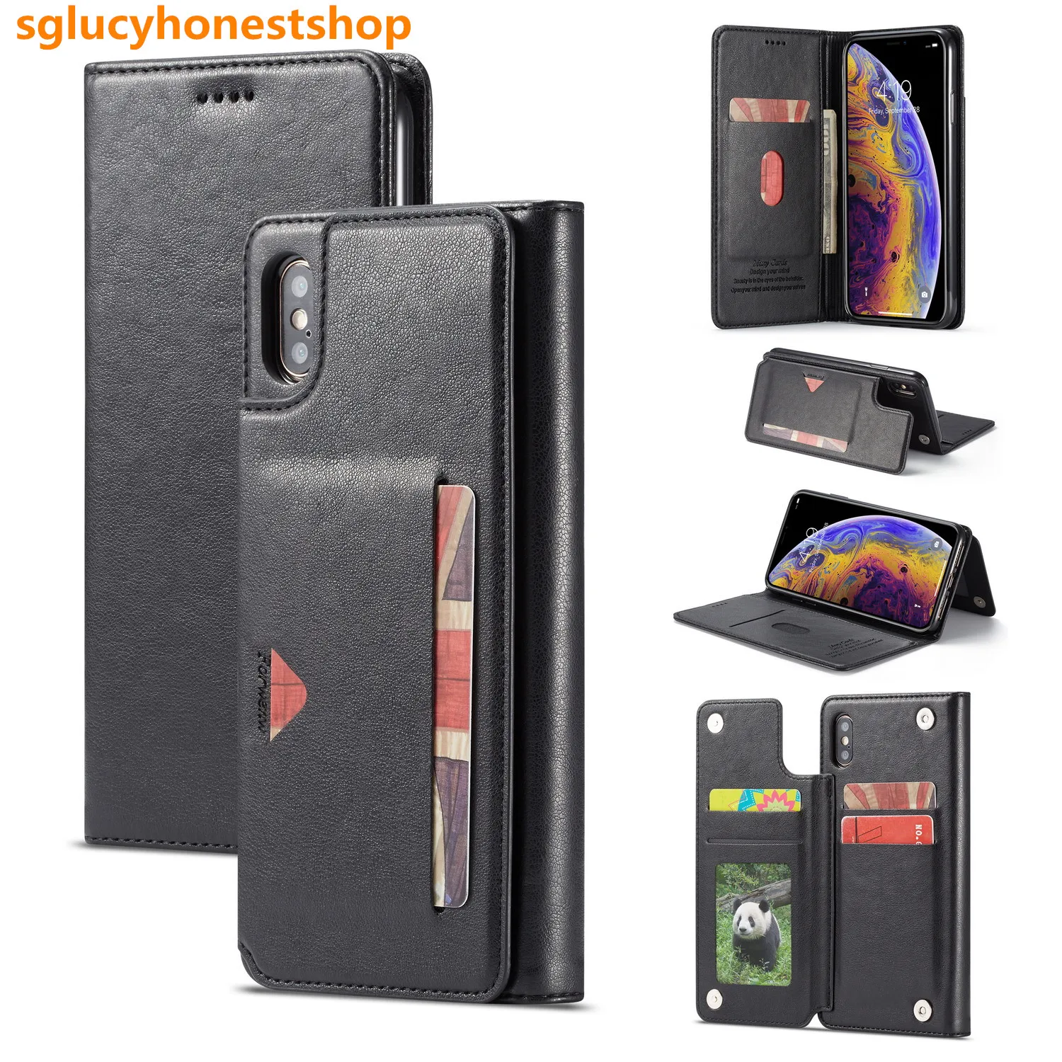 Leather Stand Phone Case For Apple iphone 11 Pro Max 6s 7 8 Plus X XS XR XsMAX SE2020 Flip Wallet Card Holder Cover | Мобильные