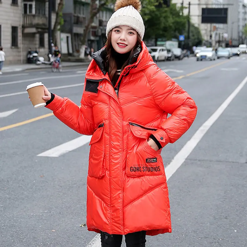 Shiny Cotton Puffy Jacket Korean Plus 