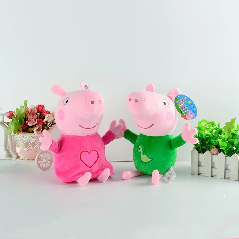 Оригинальные пижамы Свинка Пеппа Джордж 30 см Kawaii Плюшевые Животные Постельные принадлежности спальный Чехол Подушка Диван Подушка Рождественский подарок игрушки для ребенка