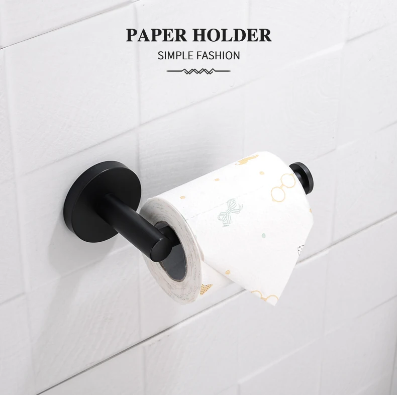 Description Picture 3 of itemWall Mounted Bathroom Organizer Stainless Steel Toilet Paper Holder Toilet Brush Holder Tooth Brush Holder Towel Ring Robe Hook