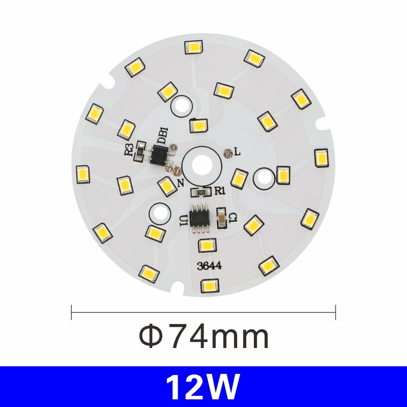 12x 3W 5W 7W 9W 2835SMD Round COB LED SMD Chip Bulb Flood Light White 180-240V