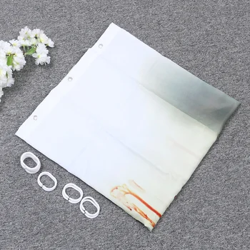 

1pc Shower Curtain Digital Waterproof Blood Handprint Print Curtain Partition Curtain Accessory for Hotel