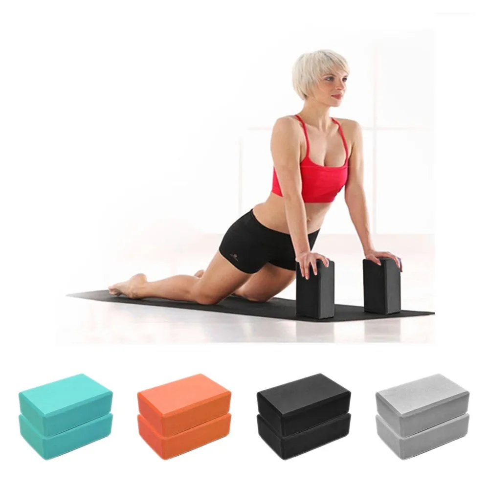 

Yoga Block brick Foam 2Pcs Exercise fitness foam set Workout Fitness Bolster Pillow Cushion EVA Gym Training Body Shaping 4 colo
