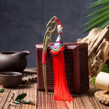 Закладки Новинка Ретро в китайском стиле Висячие латунные Большие размеры Тяжелая шпилька портативный красивый университетский офис подарок коллекция