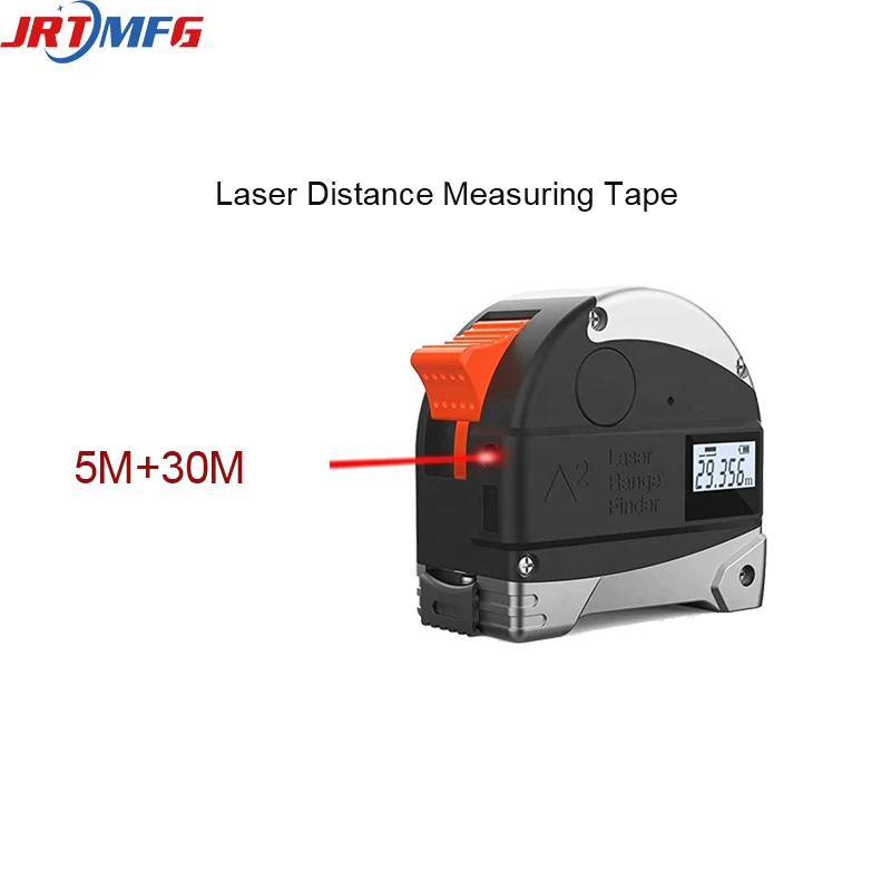 JRTMFG electronic tape measure ruler laser distance meter rangefinder 5m+30m digital laser tape measurer