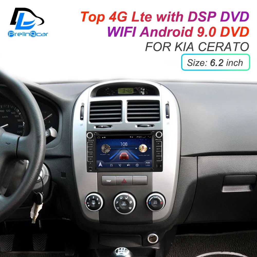 Ips сенсорный экран DSP звук Android 9,0 2 DIN 4g Lte радио для KIA Cerato Carens года gps dvd-плеер стерео навигация