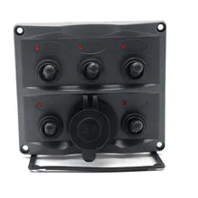 Яхта 12/24V модифицированные аксессуары поворотный переключатель сигнала макет 5-Bit+ автомобиль установлен зарядка через usb Diplopore