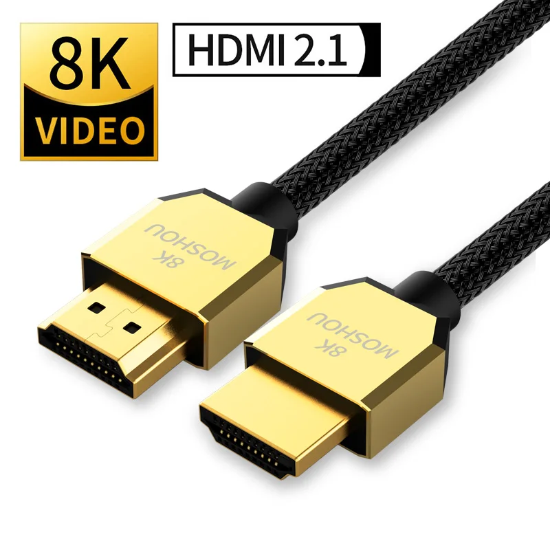 8K 60Hz 4K 120Hz 48Gbps HDMI 2.1 Cables eARC Cabo HDMI 2.1 UHD Dynamic