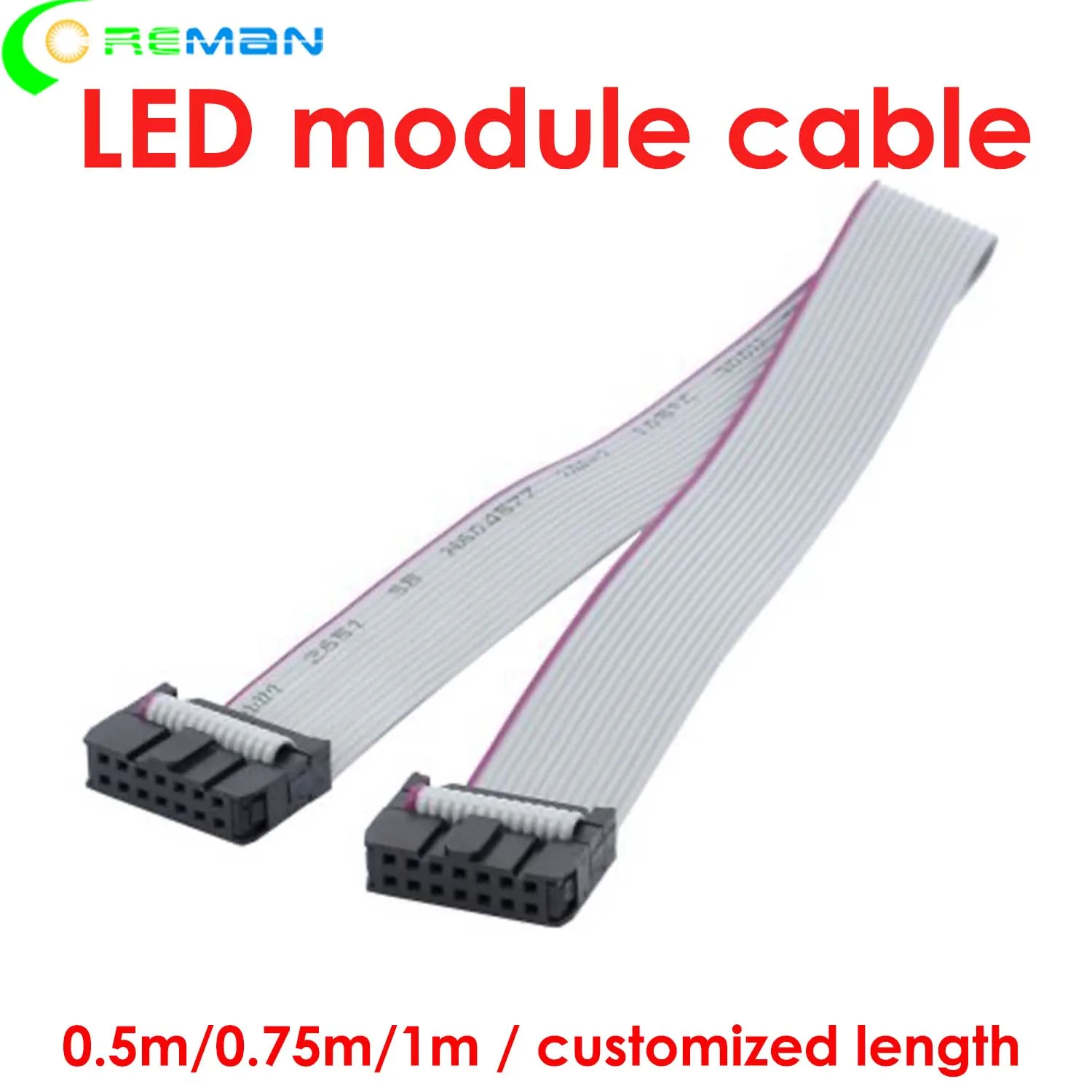 led display screen Led module 16pin ribbon cable flat cable 0.5m 0.75m