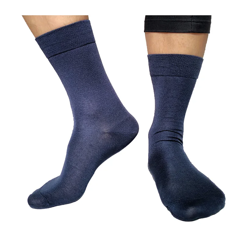 Брендовые мужские модные формальные носки темно серые однотонные пикантные