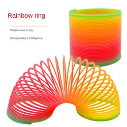Brinquedos da mola do arco íris anti stress engraçado jogo anti stress dobrável plástico primavera brinquedos mágicos criativos para crianças presentes engraçados