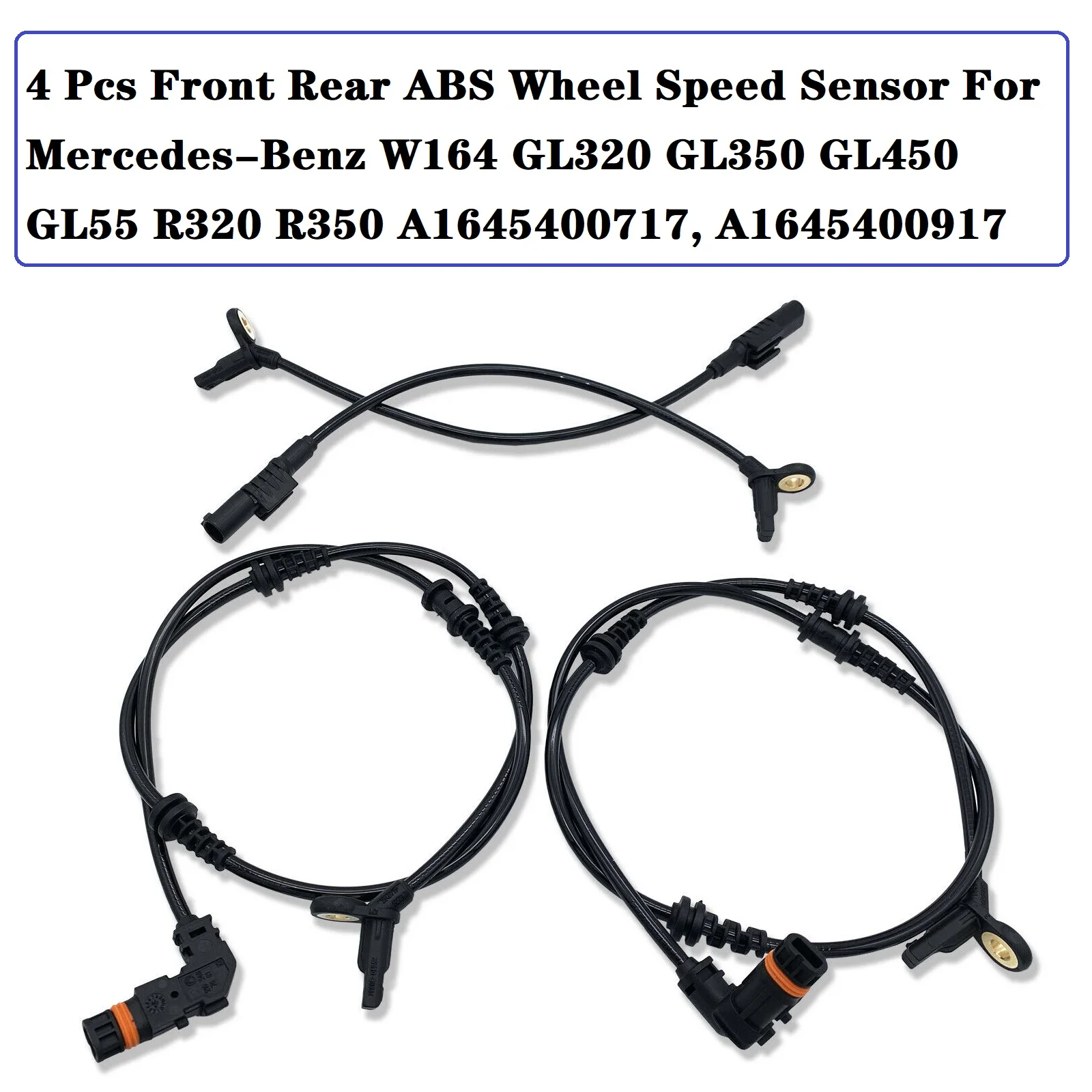 Front + Rear Abs Wheel Speed Sensor For Mercedes Benz X164 W164 GL320