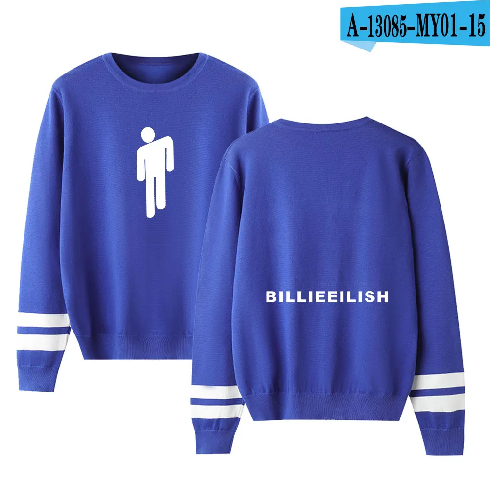 Billie Eilish подходит для весны пуловеры свитера для мужчин и женщин с круглым вырезом Модные осенние свитера в стиле хип-хоп мужские и женские повседневные топы - Цвет: As picture