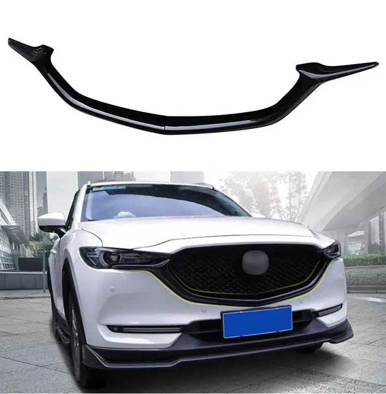 Сетчатая Решетка переднего бампера для Mazda черная накладка на переднюю панель из
