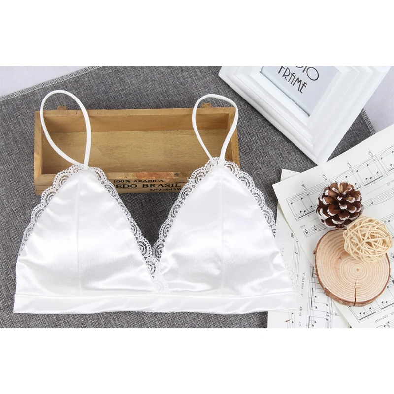 Женский сексуальный кружевной бюстгальтер без косточек Bralette с эластичной лентой нижнее белье