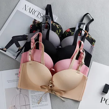 

Women Super Push Up Drawstring Bras Smooth Padded Underwear Bra Wireless Comfort Adjust Female Intimates Tops