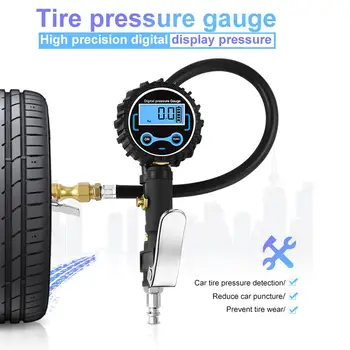 

Auto Car Truck Tyre Air Inflator Dial Pressure Meter Gauge Compressor Tool Handheld Automobiles Pointed Tire Pressure Tester Hot