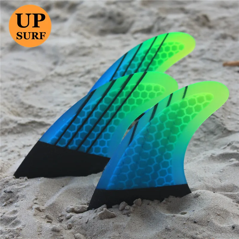 Upsurf логотип Future плавники G5 для серфинга сотовый плавник из стекловолокна зеленый черный Future Quilhas плавники