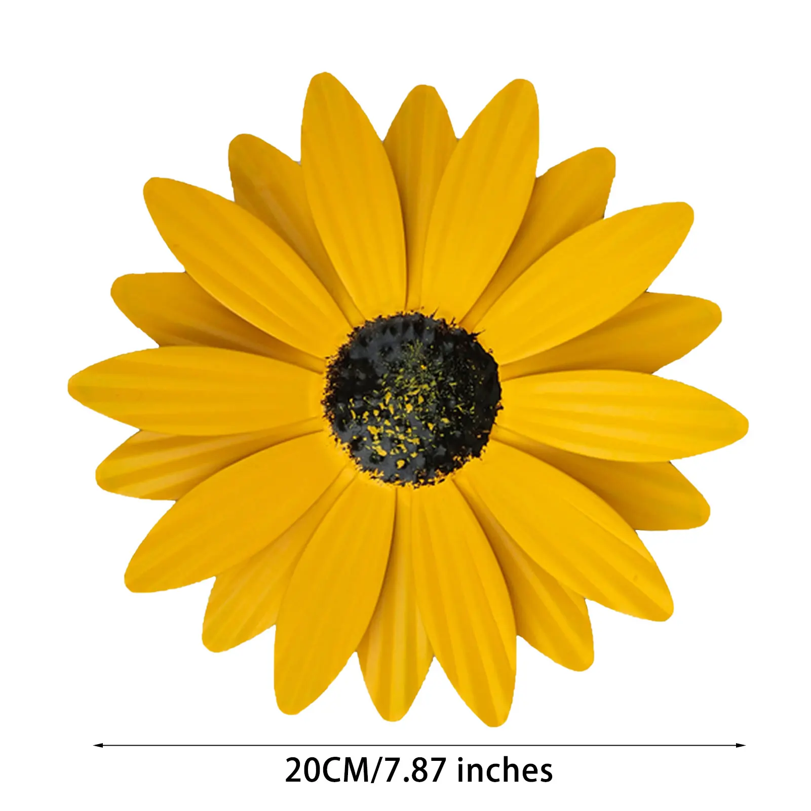 Wrought Iron Daisy Wall Hanging Metal Flower Wall Sculptures Art Decorations For Kitchen Living Room Bedroom Terrace Backyard 6