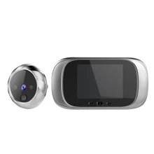 Sonnette numérique avec écran couleur LCD de 2.8 pouces, 90 degrés, sonnette électronique, caméra de porte d'extérieur