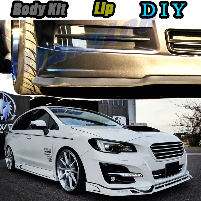 For Subaru Levorg 2014~ 2020 Tuning Front Splitter Bumper Lip Front Skirt Bodykit demo