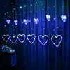 2.5M EU/US Plug Heart Shaped Curtain Light Fairy String Lights Christmas Garland Outdoor for Party Home Wedding New Year Decor ► Photo 2/6