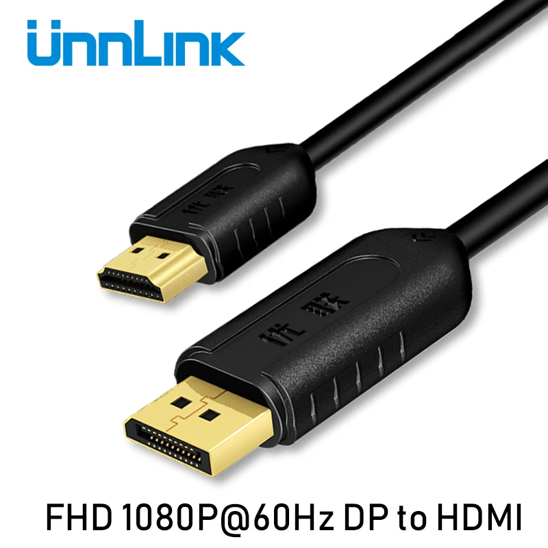 Кабель преобразователь Unnlink Displayport DP в HDMI VGA DVI адаптер FHD 1080P @ 60 Гц для графической