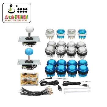 

DIY Arcade Joystick Kit Parts With LED Push Button + Joystick + Zero Delay USB Encoder + Cables Game Joystick Arcade DIY Kits