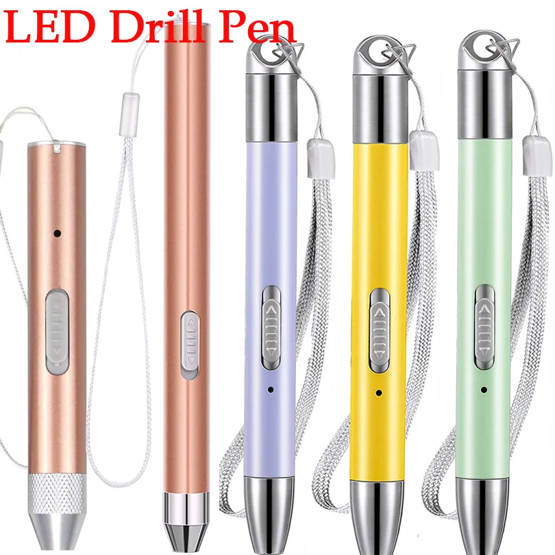 5D Diamond Painting Tools Point Drill Stylus Pen With LED Lighting Embroidery~ 