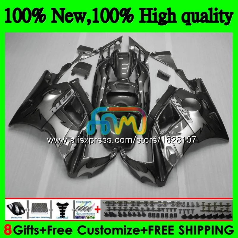 Обтекатели+ майка для HONDA 600CC CBR 600F3 CBR 600 FS 95 96 1995 1996 3BS. 233 цвета: серый и пламя CBR600 F3 CBR600F3 97 98 1997 1998 комплект - Цвет: No. 1
