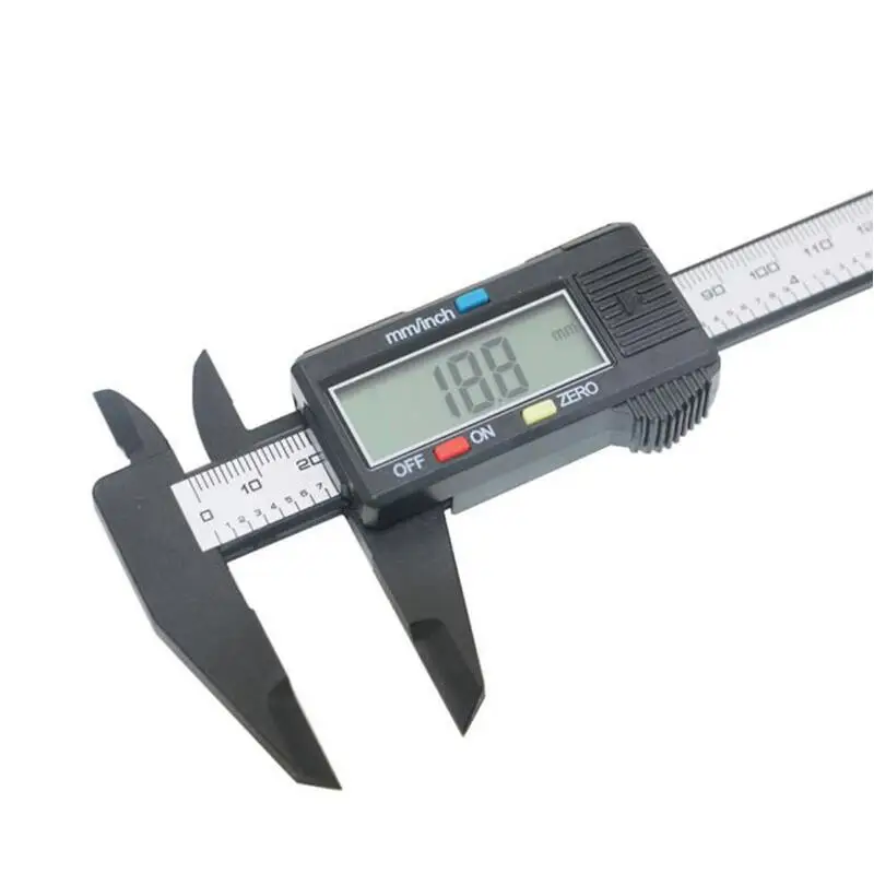 Vernier Caliper PROSTORMER 1 шт. измерительный инструмент 0-150mm 6 дюймов Пластик ЖК-дисплей цифровых электронных углеродного волокна штангенциркуль микрометр - Цвет: Vernier Caliper