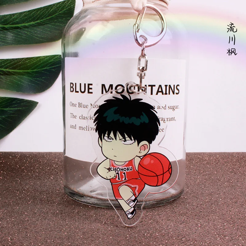 

Anime Slam Dunk Keychain Cartoon Figure Pendant Akagi Hanamichi Sakuragi Rukawa Miyagi Mitsui Cartoon Acrylic Key Ring