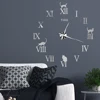 2021 NEW Large Wall Clock Quartz Needle 3D DIY Decorative Kitchen Clocks Acrylic Mirror Stickers Oversize Wall Clock Home Decor 3