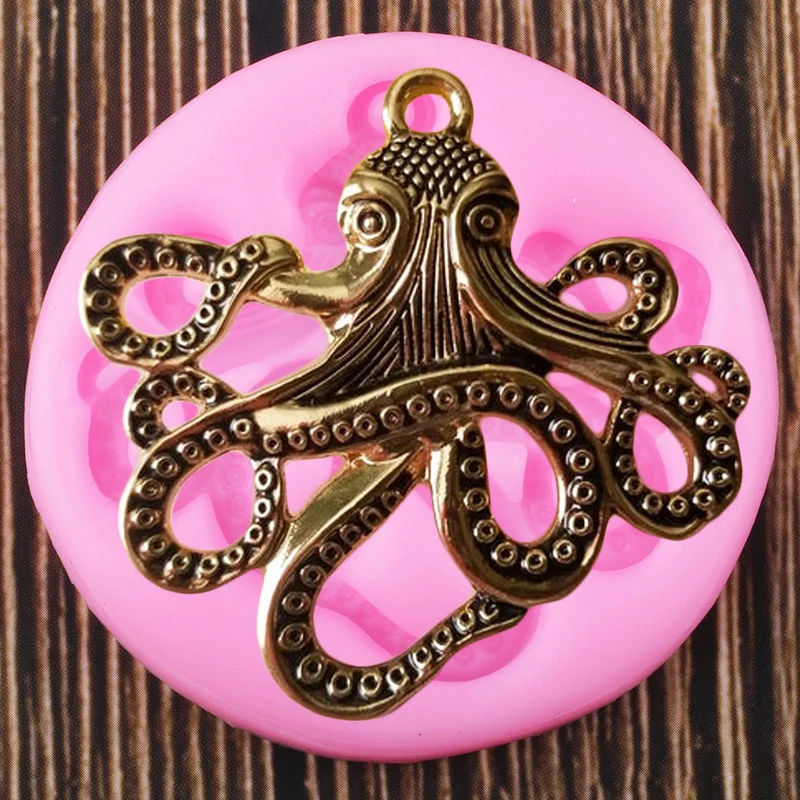 DIY Octopus Silicone Chocolate Candy Clay Molds Fondant Cake Decorating Tools B$ 