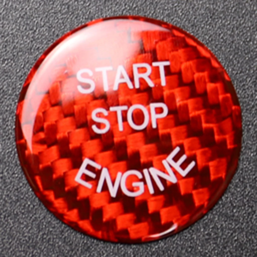 Real Keyless Push Start Stop Button Trim Cover Cap Sticker Car Decor For BMW E